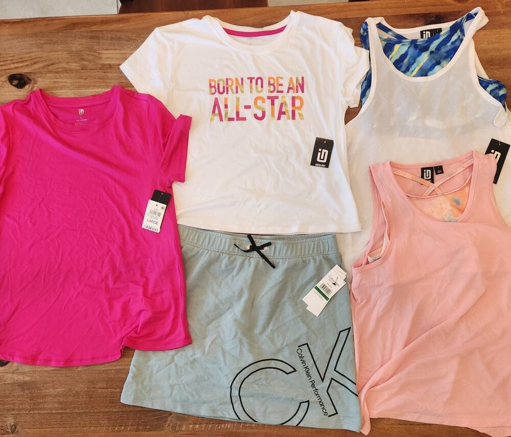 NWT Girls Activewear Calvin Klein Ideology 5 Piece Bundle L